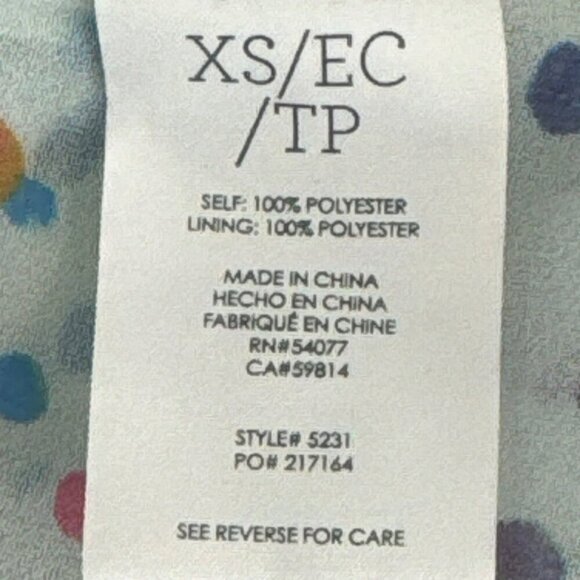 CABI Confetti Polka Dot Tank Cami Sz XS #5231 NWOT - Picture 5 of 5